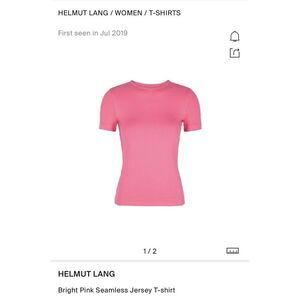 Helmut Lang Bright Pink Seamless Jersey T-shirt Size M/L